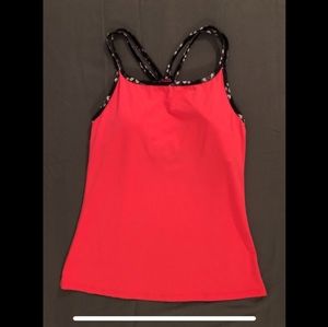Fabletics bright pink/coral workout top small